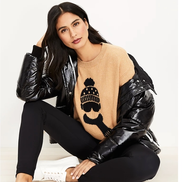 Lou & Grey Loft Size XL Women's Chillout Sweater Camel Color - Picture 2 of 12